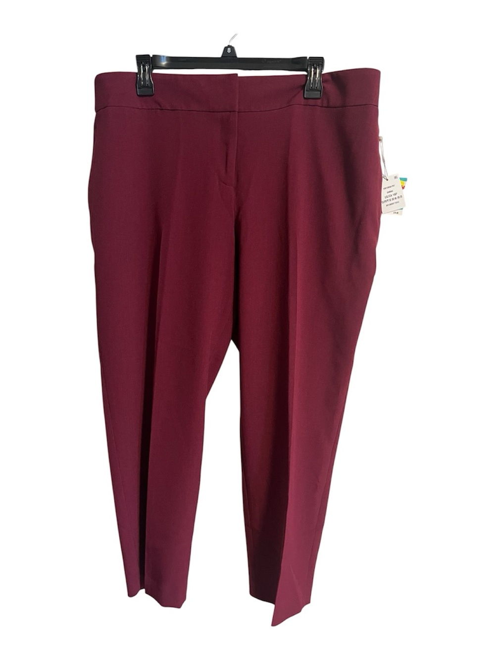 Kasper Petite Shiraz  Straight Leg Trousers Size 16P NWT